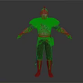 Detailed Fantasy Warrior 3D Model In Silver Armor With Feathered Shoulders And Brown Outfit