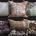 Stylish Decorative Pillows With Various Patterns Textures And Colorful Designs 3d model
