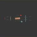 Colorful Small Building Models With Various Shapes And Reflective Gray Background