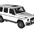 White SUV Featuring Rugged Design Black Wheels Sunroof And Front Grille