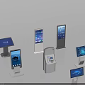 Public Facilities Featuring Various Self Service Interactive Kiosks With Touchscreen Displays