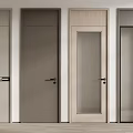 Various Modern Swing Door Styles with Different Colors and Glass Panels