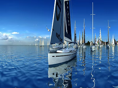 Tranquil Garden Landscape Design With Lush Greenery Water Feature And Stone Pathway 3d model