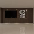 Modern Office Hallway With White Walls Red Door Decorative Artworks Sleek Floor And Recessed Lighting
