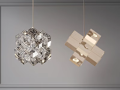 Modern chandelier geometric chandelier 3d model