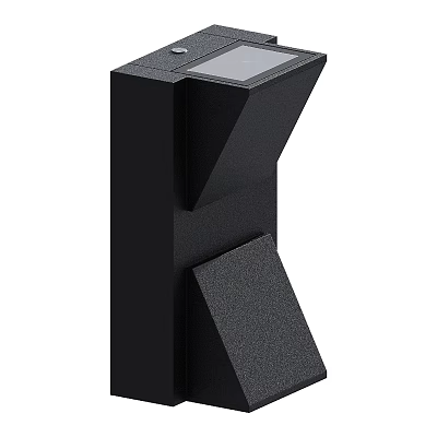 Modern Black Geometric Outdoor Wall Light With Angular Cubic Design And Exterior Use 3d model