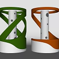 Modern special-shaped pillar decoration cylindrical round reception desk special-shaped service desk spiral front desk cash register company front desk coffee shop front desk reception 3d model