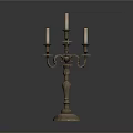 Vintage Metal Candelabra with Five Arms and Classic Design for Home Decorative