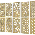 Decorative Wooden Room Dividers With Various Carved Patterns And Designs