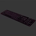 Full Size Standard Computer Keyboard With White Letters For Office Use