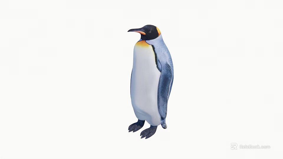 Standing Reptile With Yellow Black And White Coloration Detailed Features 3d model 