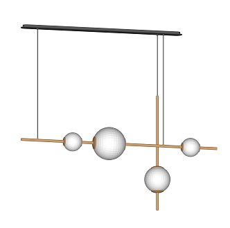 Modern Chandelier Restaurant Chandelier Metal Chandelier 3d model