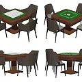 Modern Mahjong Table and Chair Chess and Cards Table and Chair Combination Mahjong Table Mahjong Machine 3d model