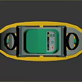 Professional Industrial Equipment With Green Top Yellow Base Gray Ring Structure And Black Handles