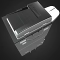 Modern printer copier laser printer printing and copying all-in-one machine low face number low model simple model game sub-era film and television level super realistic 3d model
