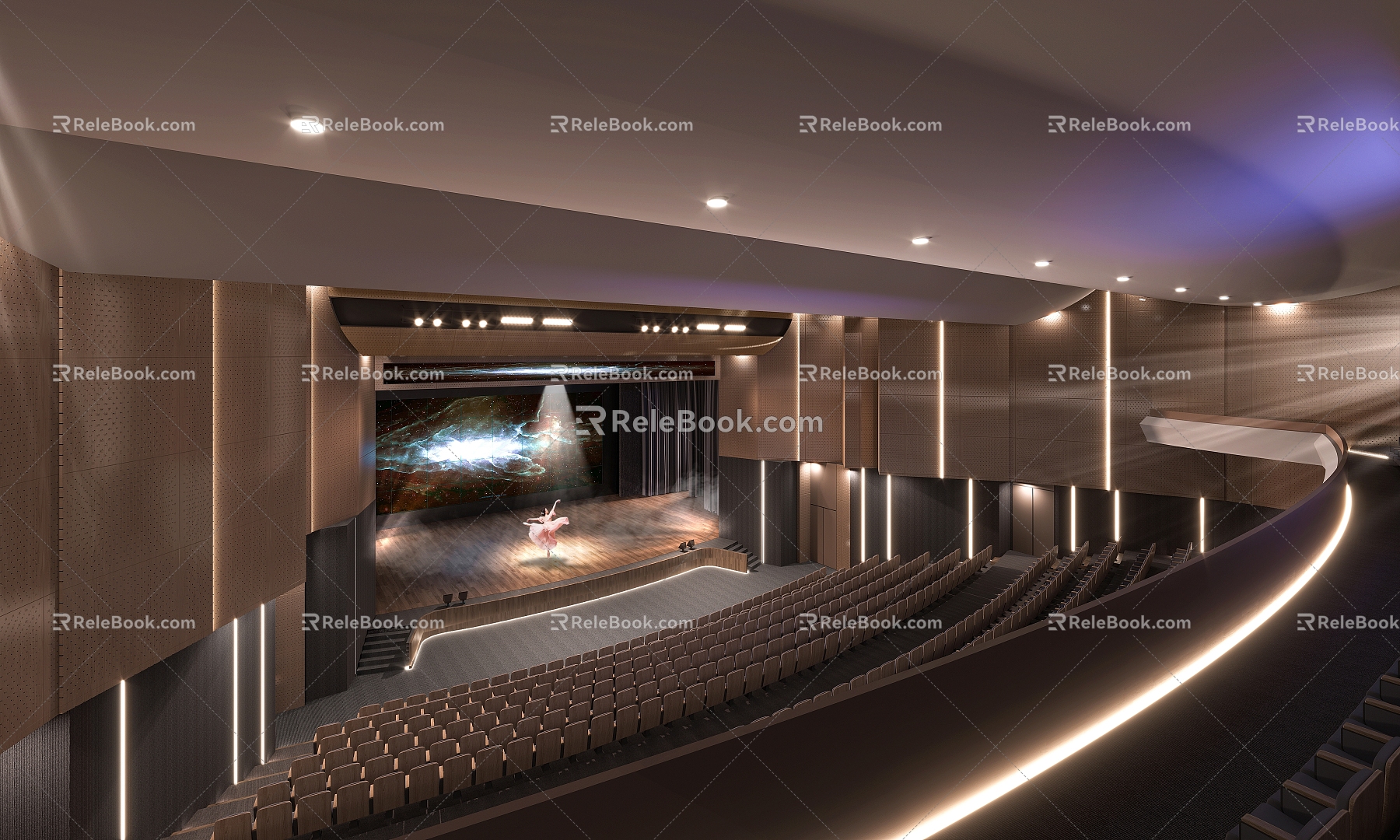 Auditorium Report Hall Performance Hall Theatre 3d model