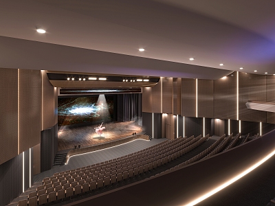 Auditorium Report Hall Performance Hall Theatre 3d model