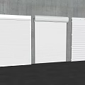 Different Colored Modern Roller Doors With Concrete Wall And Gray Floor