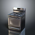Modern Stainless Steel Gas Stove With Sleek Design Burners And Oven As Kitchen Appliance