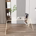 Modern Transparent Glass Coffee Table With Metal Frame In Minimalist Living Room