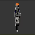 Futuristic Weapon Design With White Purple Orange And Modern Sci Fi Components