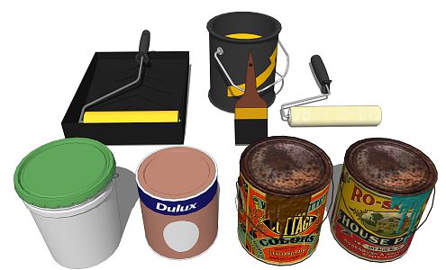 Modern Paint Bucket 3d model