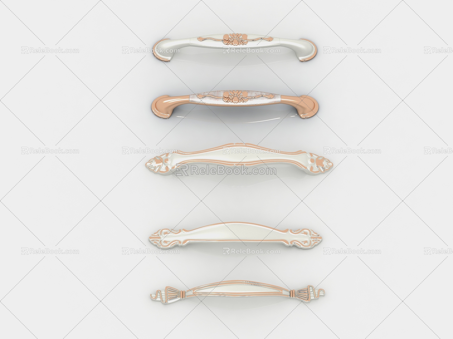 European classical handle 3d model