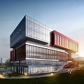Modern Office Building Comprehensive Office Building Science and Technology Building 3d model