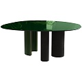 Nucleo Modern Glass Green Coffee Table 3d model