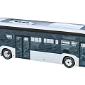 Modern City Bus Exterior With Large Windows Double Doors And White Body Design