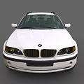 White BMW Wagon With Sleek Exterior Design Alloy Wheels And Front Grille
