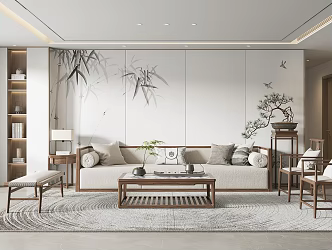New Chinese Living Room 3d model