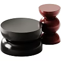 Modern Round Stacked Side Tables In Multiple Colors For Home Decor 3d model