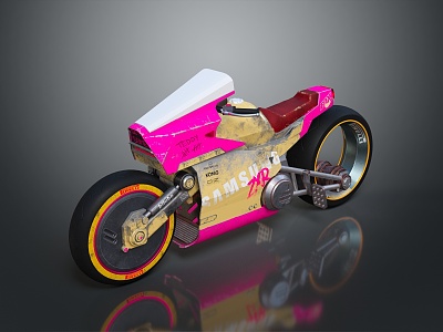 Motorcycle Two-wheeled Motorcycle Cross-country Motorcycle Road Race Motorcycle Motor Vehicle Transport 3d model