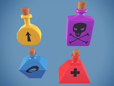 Medical Device Storage Containers With Various Shapes Colors And First Aid Symbols 3d model