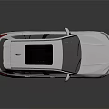 White Electric SUV With Panoramic Sunroof Black Wheels And Blue Accents
