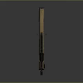 Futuristic Tactical Rifle With Tan And Black Finish Metallic Body And Ergonomic Grip
