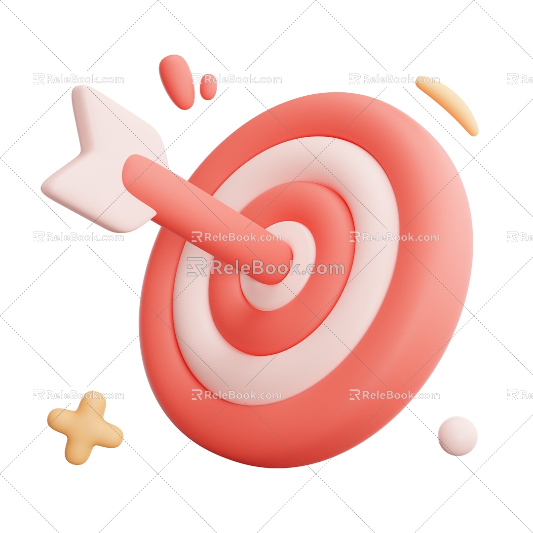 Cartoon icon archery scene e-commerce icon model