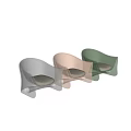 Stylish Modern Transparent Acrylic Leisure Chair With Beige Cushion And Armrest Design