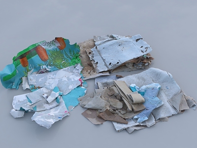 modern garbage waste paper model