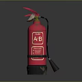 Red FIREX Fire Extinguisher With A B Label Black Nozzle And Base