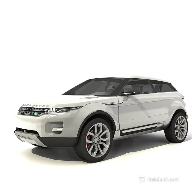 White Modern SUV With Sleek Exterior Design And Large Alloy Wheels 3d model 