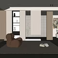 Modern Partition Entrance 3d model