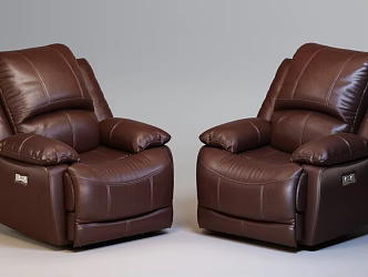 Modern Single Sofa Multi-function Single Leather Sofa 3d model