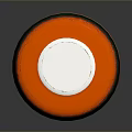 Cylindrical Battery With White Green Body And Orange Edges For Electronic Devices
