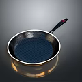 Non Stick Kitchen Frying Pan With Honeycomb Texture And Black Heat Resistant Handle