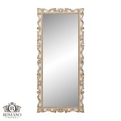 Elegant Wall Mirror With Intricate Carved Frame And Classic Decorative Design 3d model