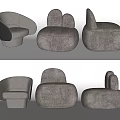Modern Single Sofa Lazy Sofa Rabbit Ears Sofa Leisure Sofa Chair Leisure Chair 3d model