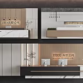 Image wall background wall company reception s 3d model