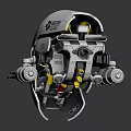 Mechanical Scout Head Model Series 3 Featuring Lenses Antennas And Mechanical Details